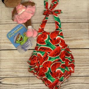 EUC One In a Melon Halter onesie Size 9-12M